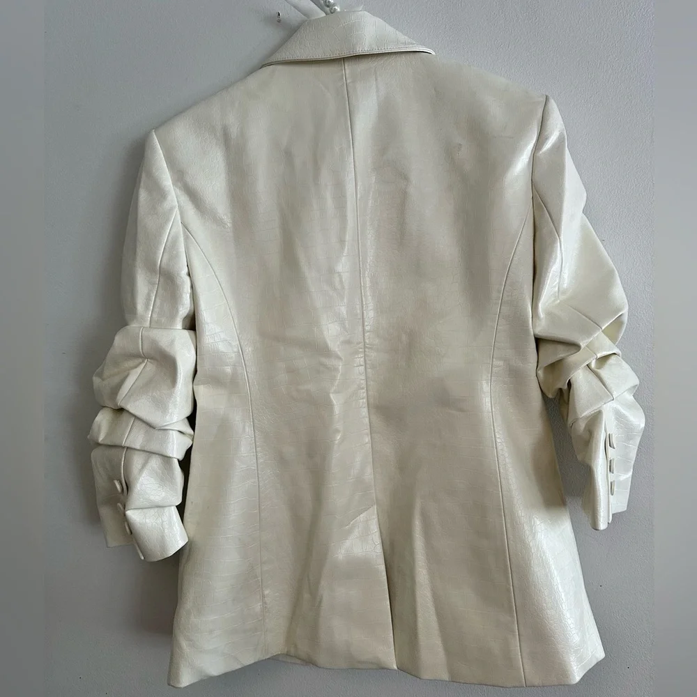 NWT| Cinq a Sept 'Kylie' Faux Croc Embossed Jacket Blazer - Picture 12 of 16